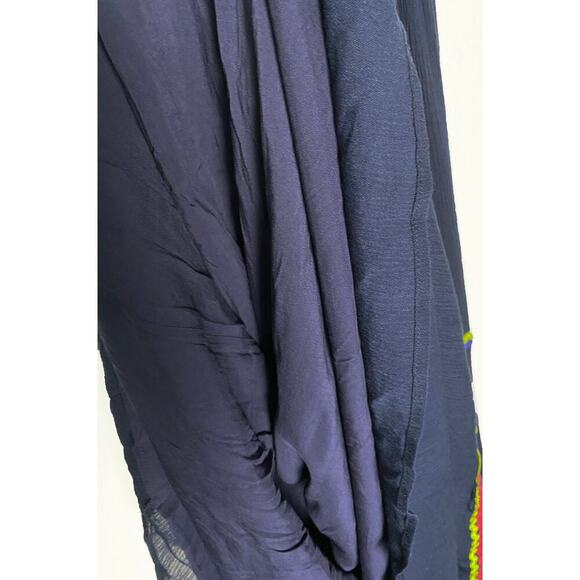 ModCloth Women's Yes to Festive Maxi Summer Dress Gauzy Tiered Ricrac Detail NWT - Picture 5 of 10